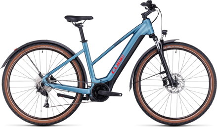 CUBE NURIDE HYBRID PERFORMANCE 625 TRAPEZE ALLROAD METALBLUE RED 2023