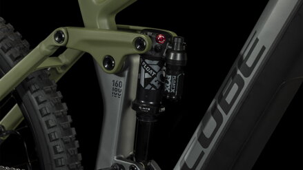 CUBE STEREO HYBRID 160 HPC TM 750 27.5 FLASHGREY OLIVE 2023